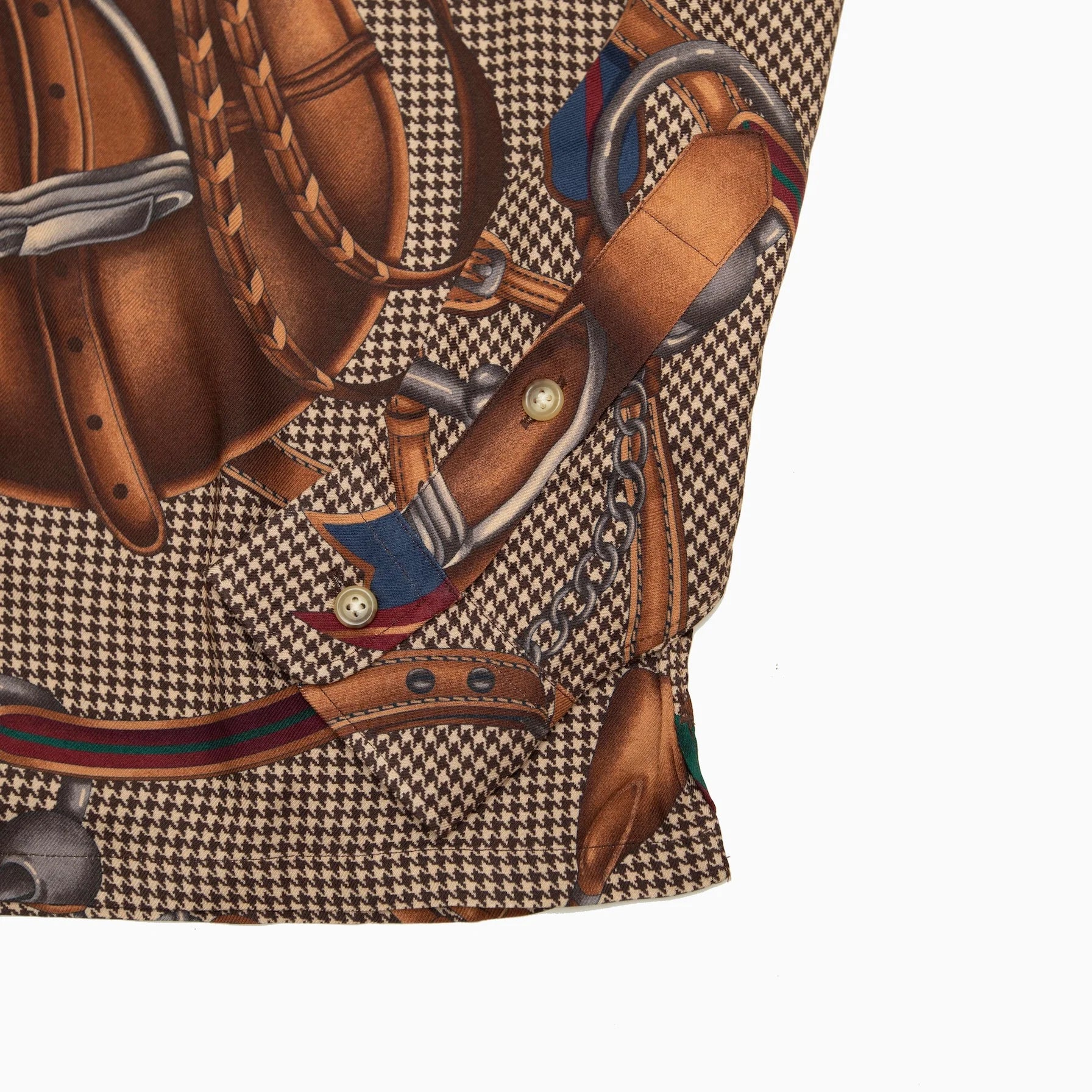 POLO RALPH LAUREN CLASSIC FIT EQUESTRIAN PRINT CAMP SHIRT