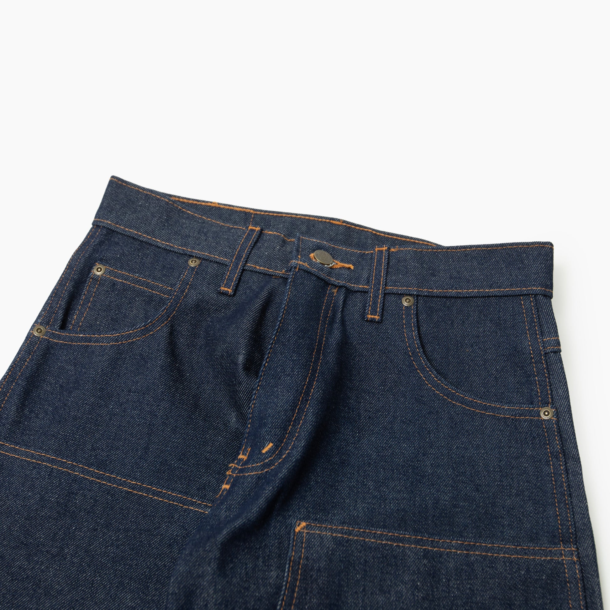 PRISON BLUES Double Knee Jeans w/out buttons Rigid Blue