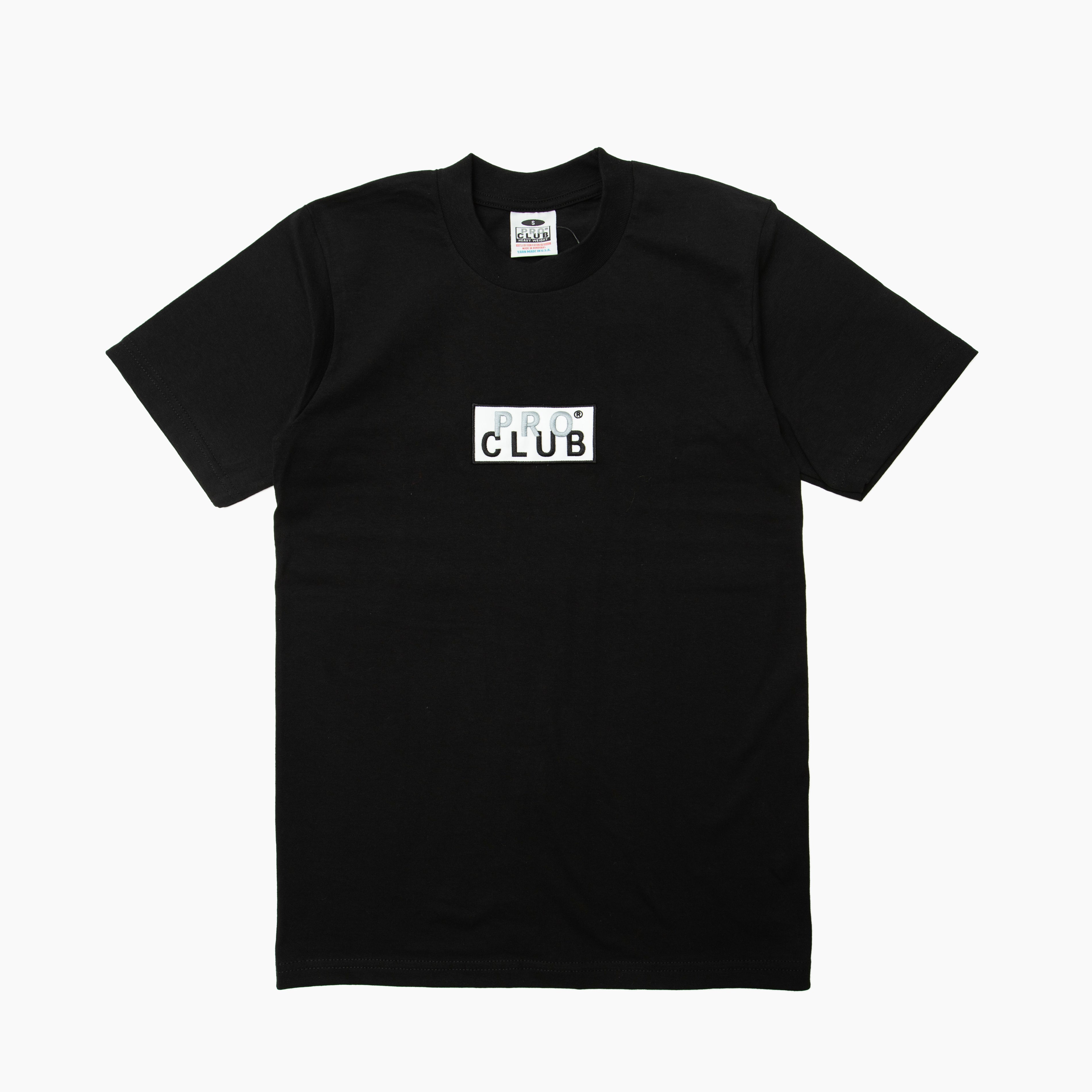 PRO CLUB Heavyweight Short Sleeve Embroidered Box Logo Tee