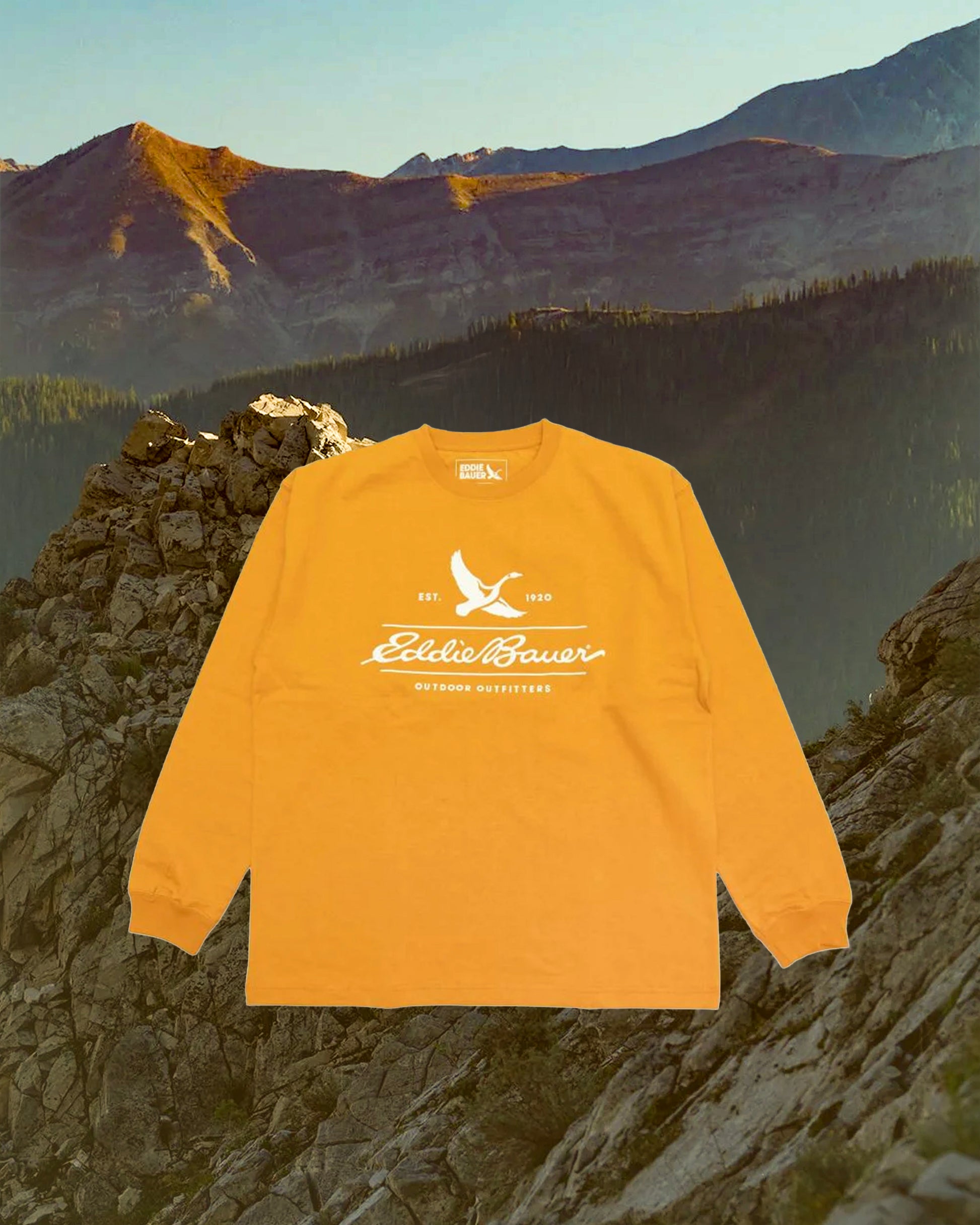 EDDIE BAUER | エディー・バウアー CLASSIC LOGO PRINT LS TEE