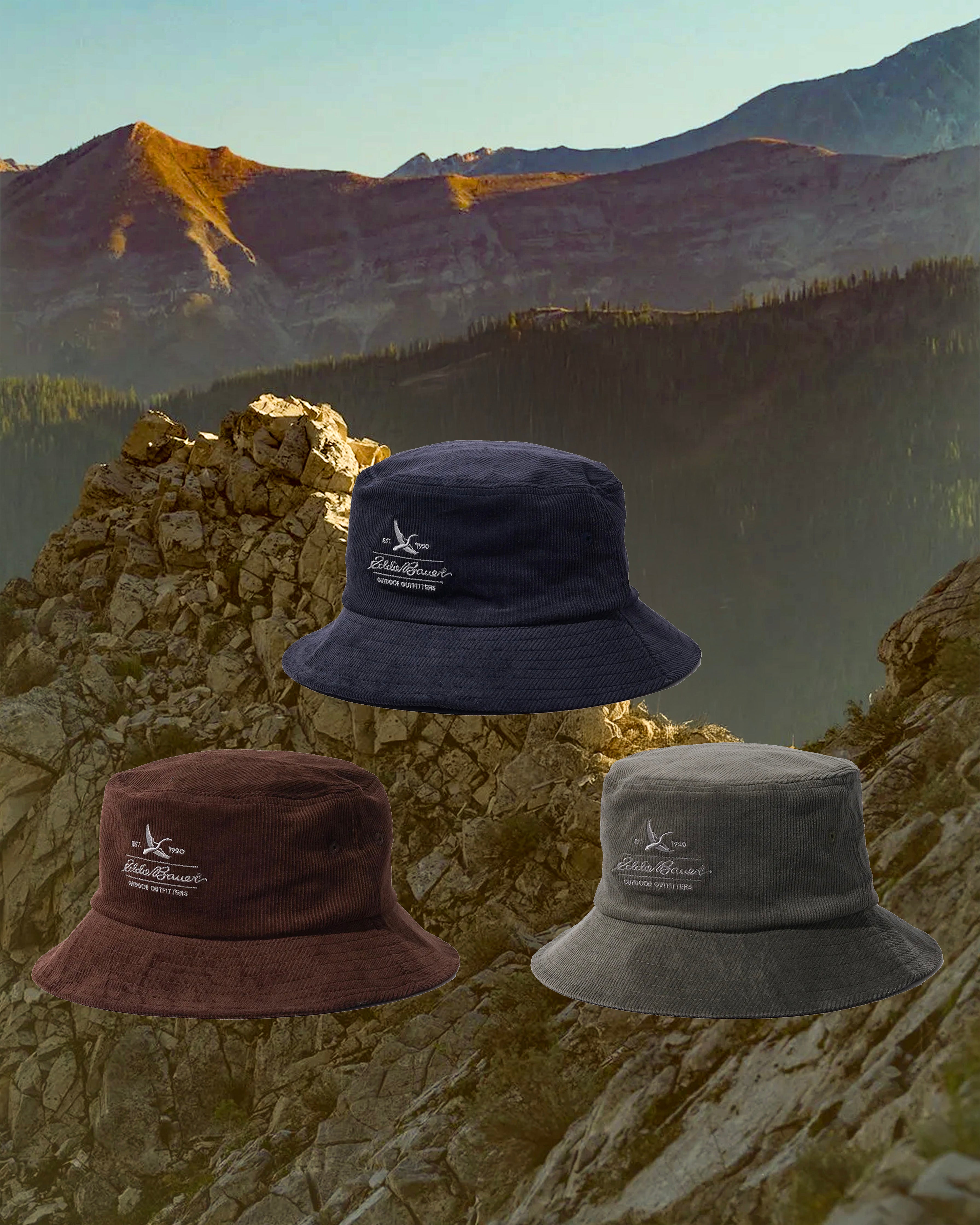 Eddie Bauer CORDUROY LOGO BUCKET HAT