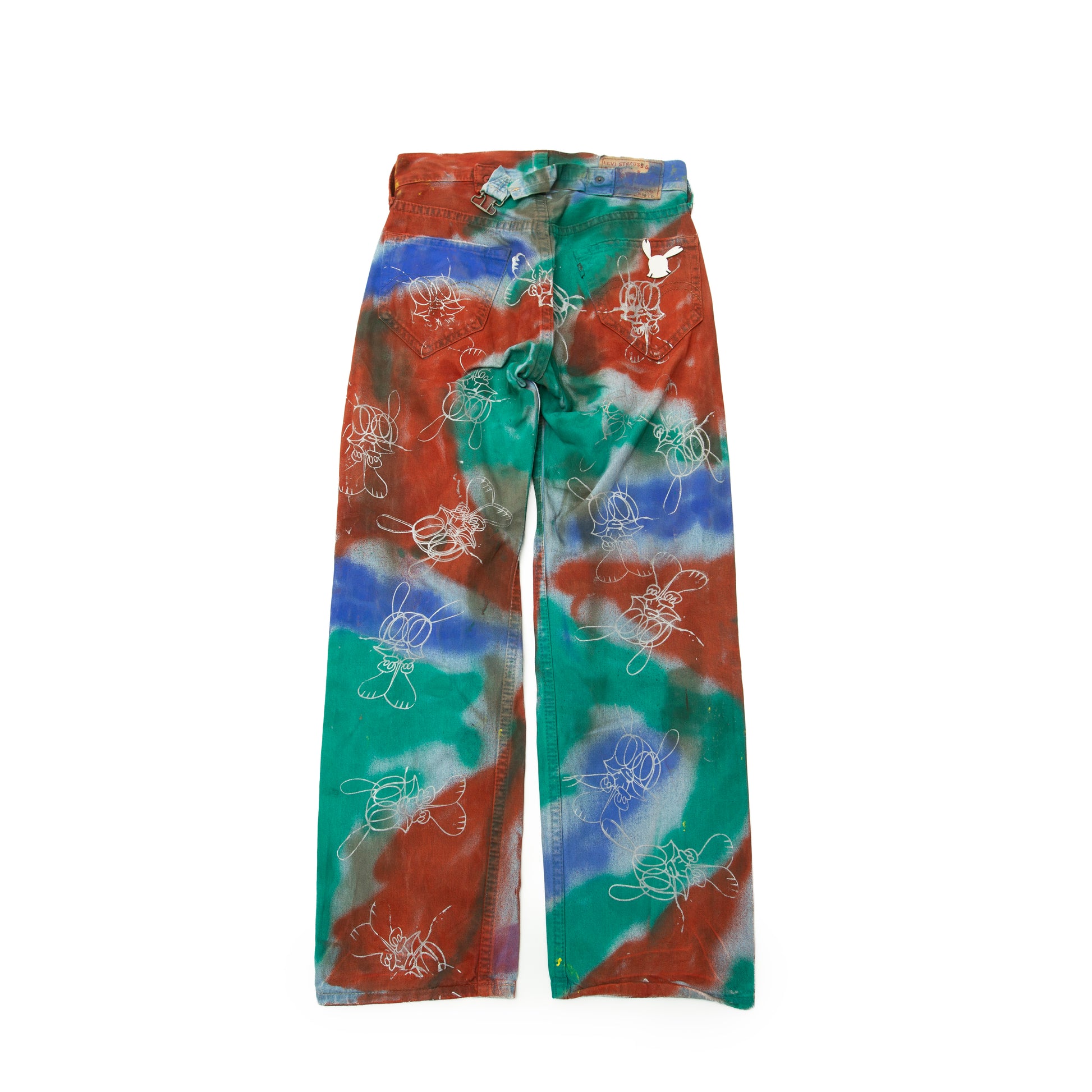 SKOLOCT SPRAY PAINTED JEANS