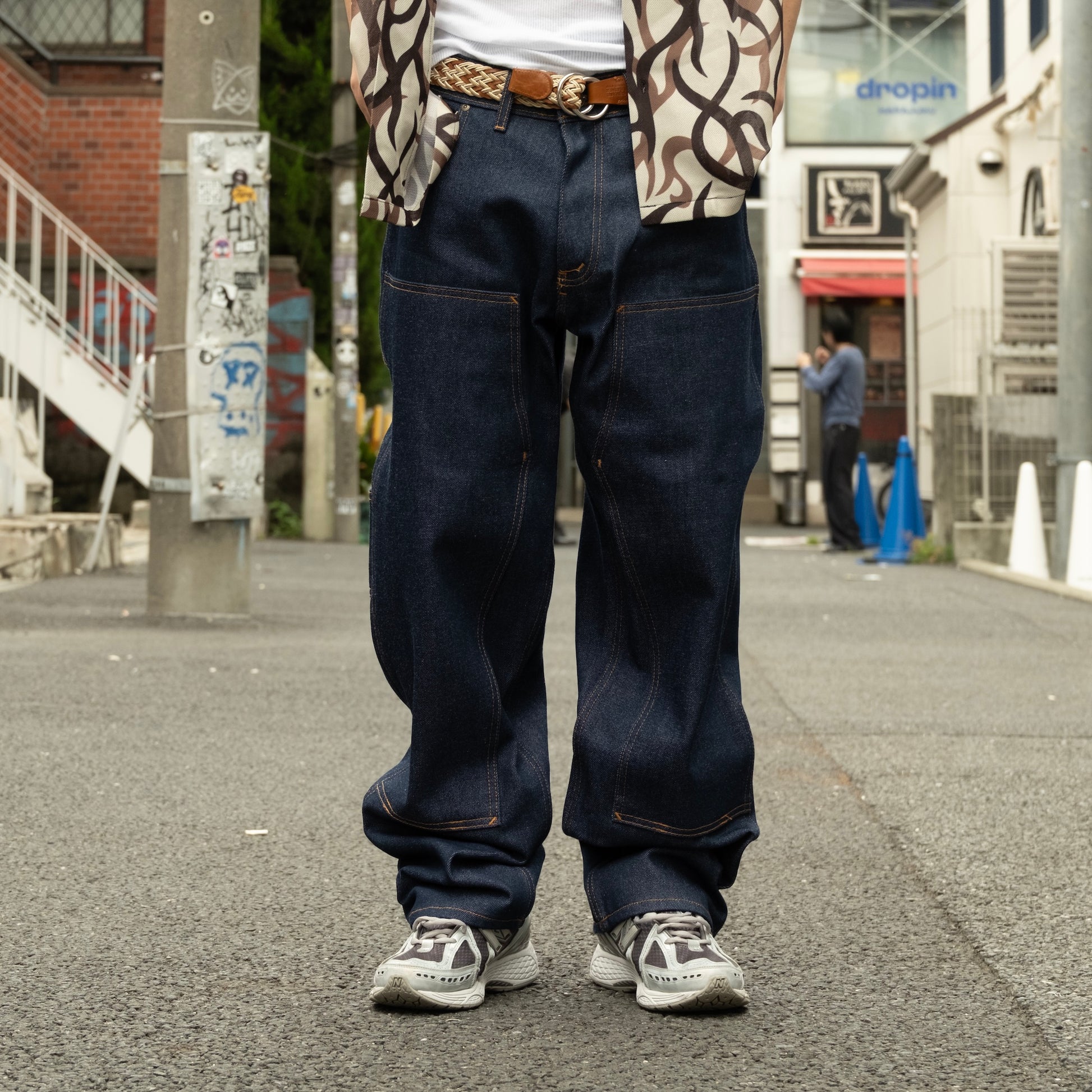 PRISON BLUES Double Knee Jeans w/out buttons Rigid Blue