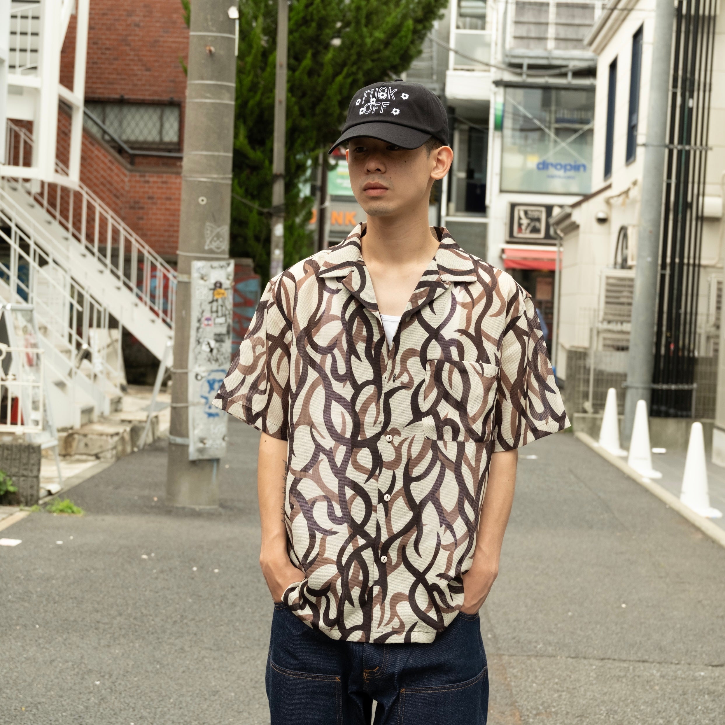 半袖シャツ カモ | BIG MIKE Mesh Tribal Camo Open Slit S/S Shirts