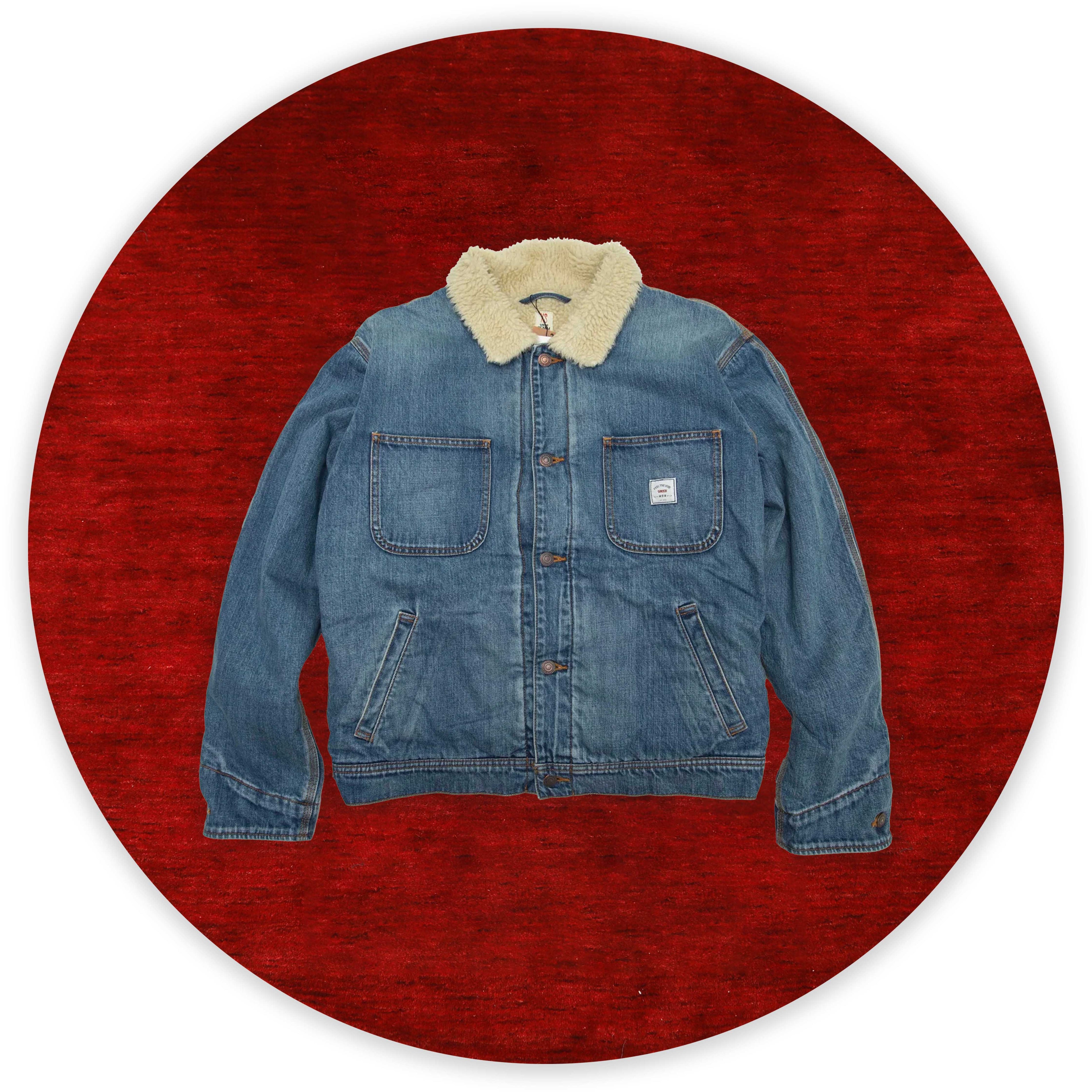 SURKU MIYAKE DENIM BOA JACKET