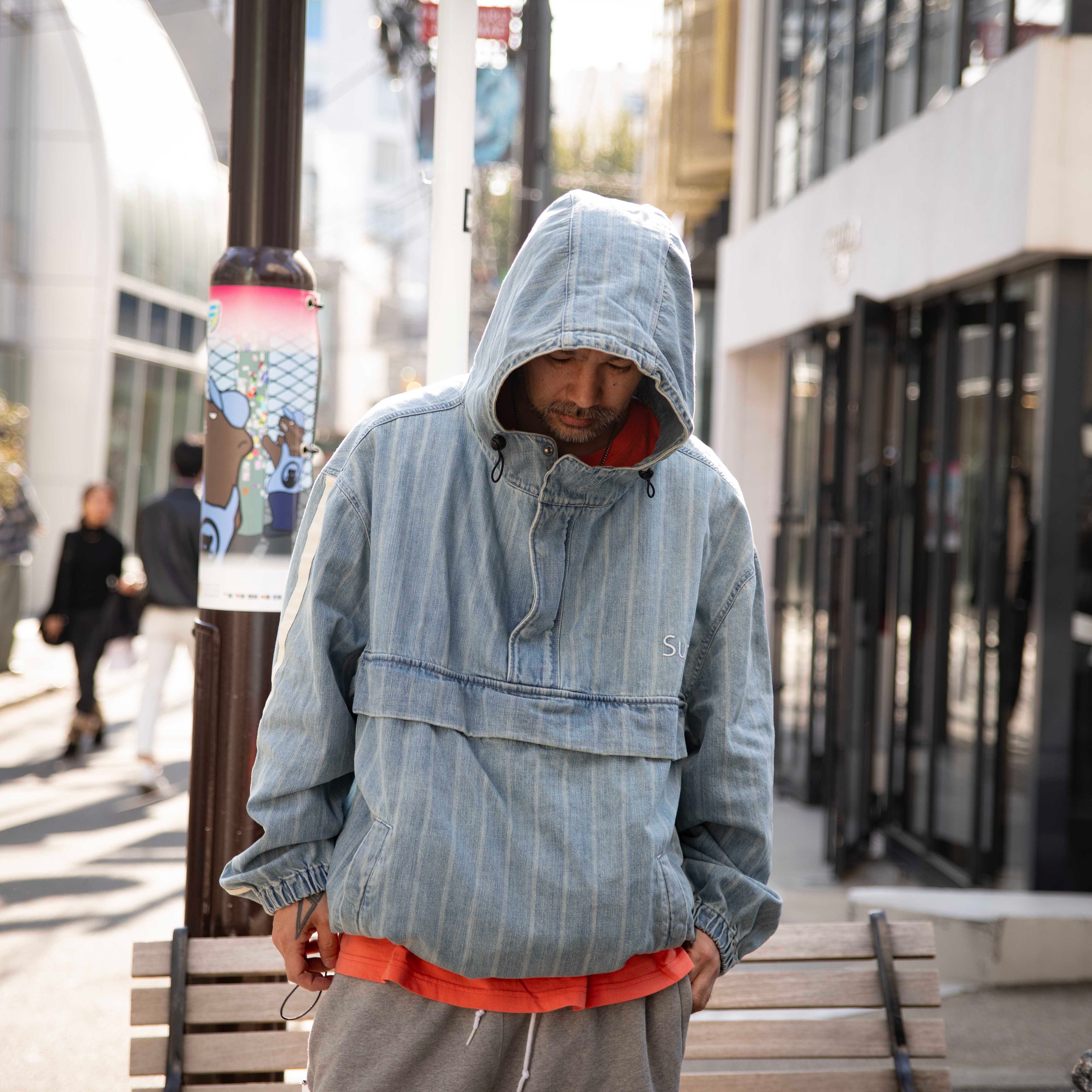 SURKU DENIM SET UP ~STRIPE~ ANORAK