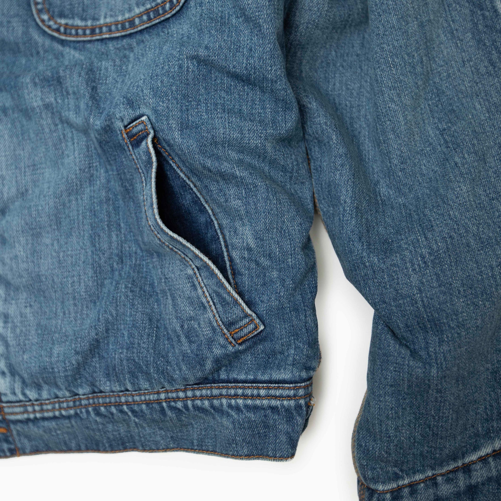 SURKU MIYAKE DENIM BOA JACKET