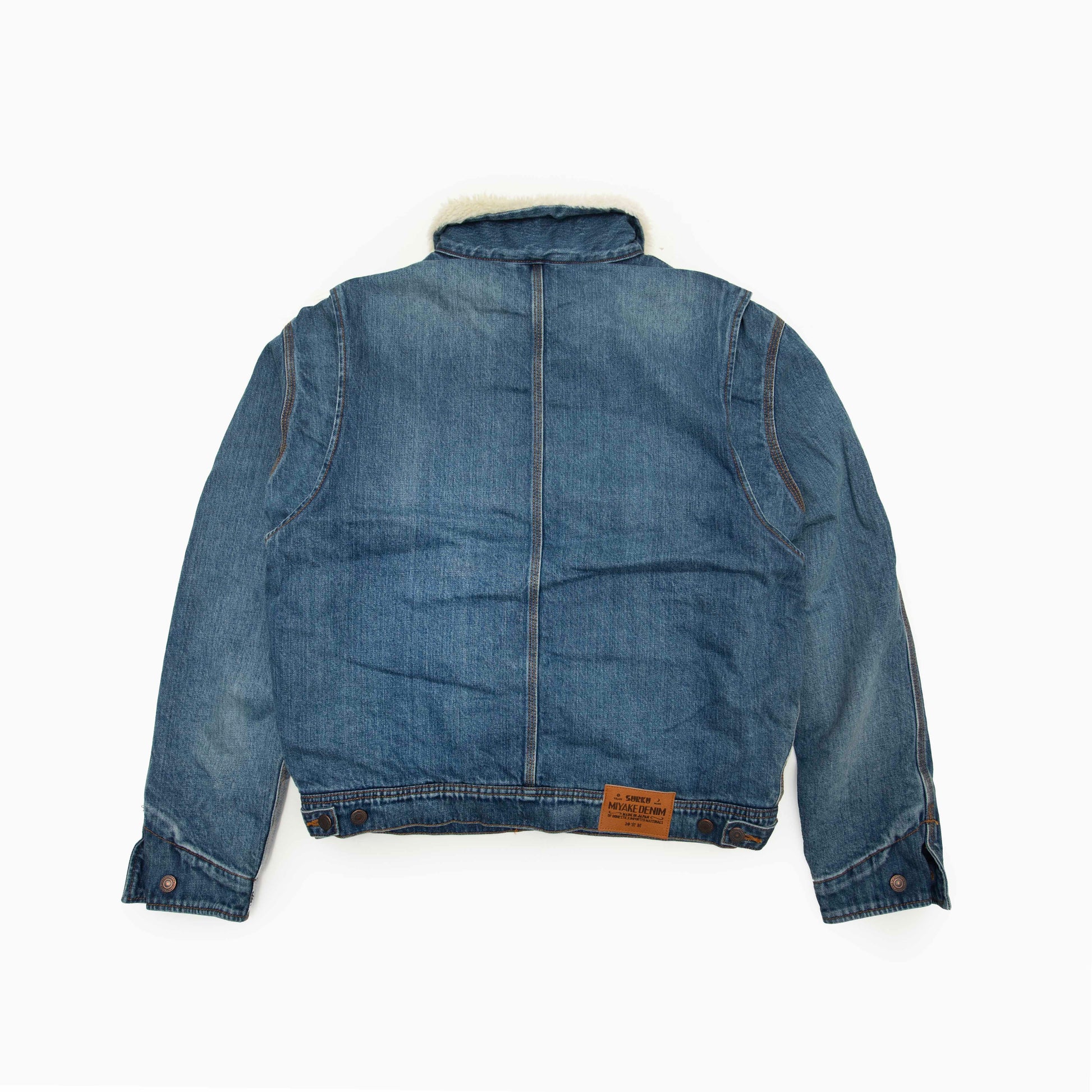 SURKU MIYAKE DENIM BOA JACKET